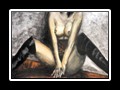 Erotic in Boots Acrylmischtechnik Auf Leinen 100x80 cm